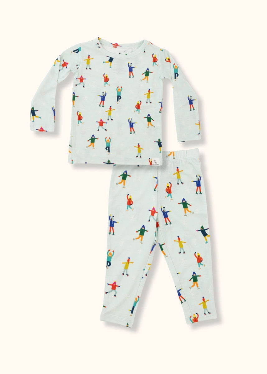 Ice Skaters Pajama Set