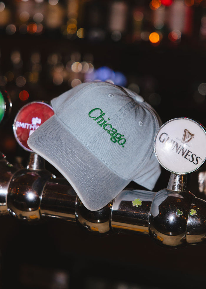Chicago. Dad Hat - Denim & Green