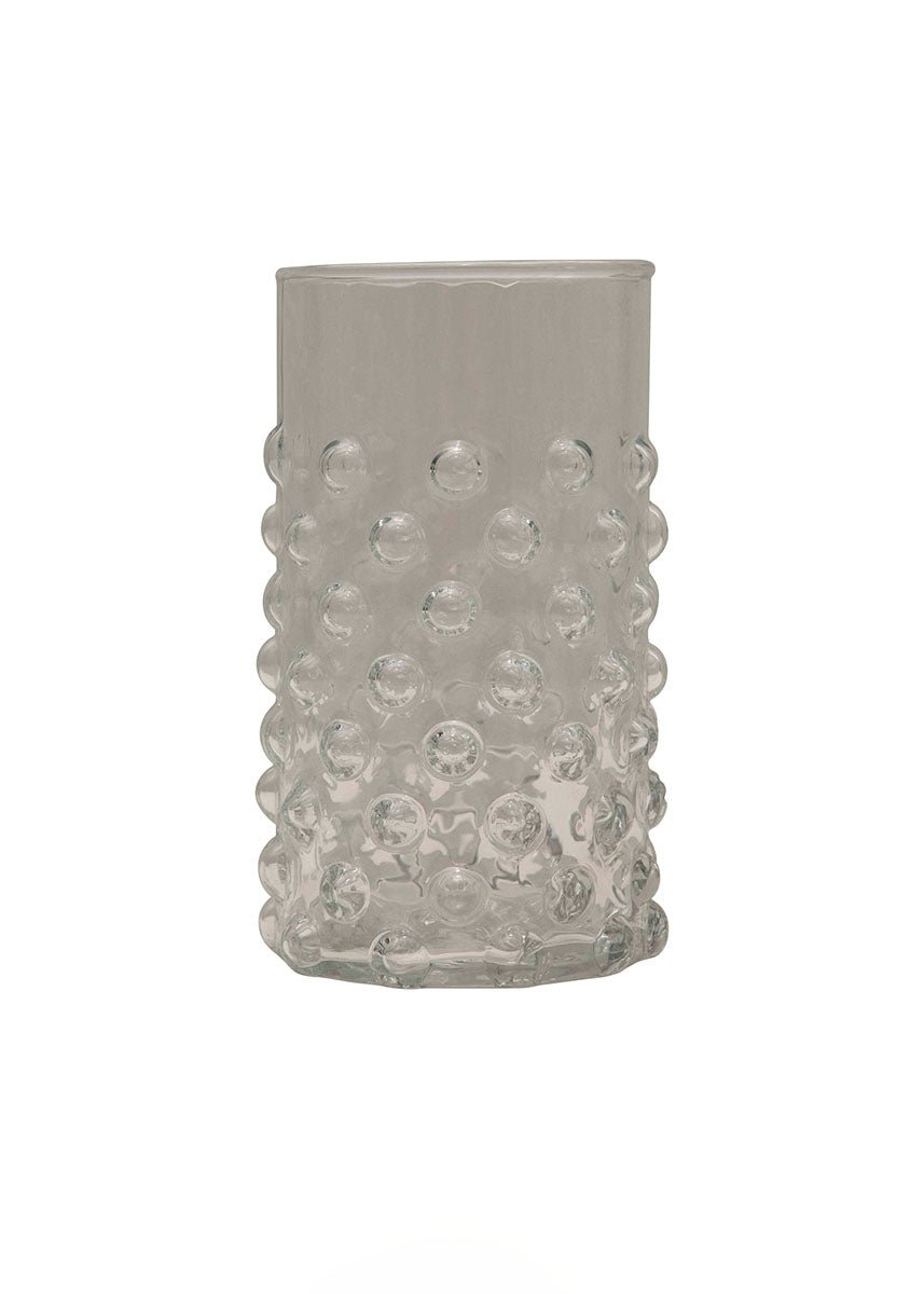 Clear Hobnail Drinking Glass