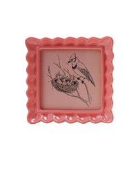 Ruffled Picture Frame - Coral