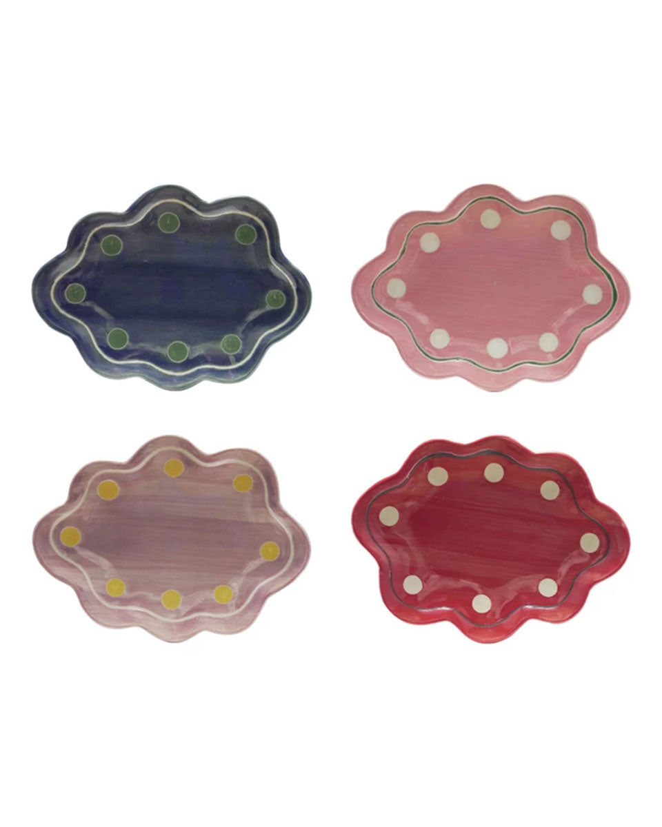 Scalloped Dot Dish