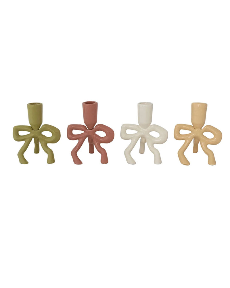 Bow Taper Candle Holder