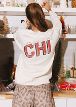 Greetings (Dibs) From Chi Crewneck Sweatshirt - Natural