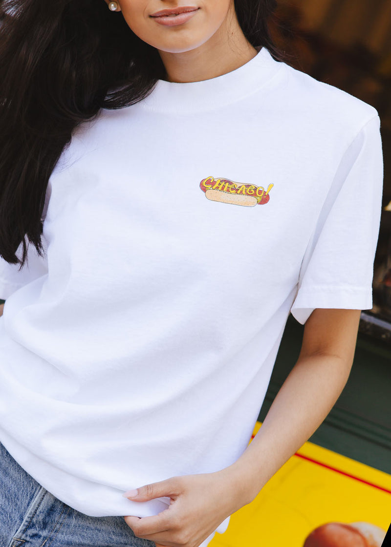Chicago Hot Dog Stand Oversized Tee