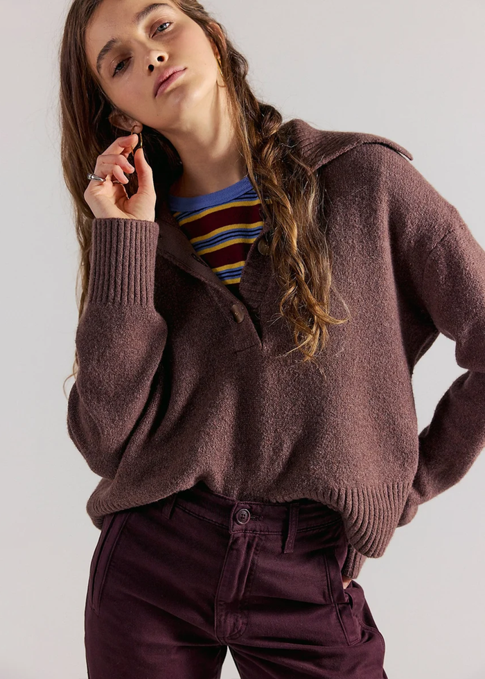 Trading Up Polo Sweater - Enchanted Oak