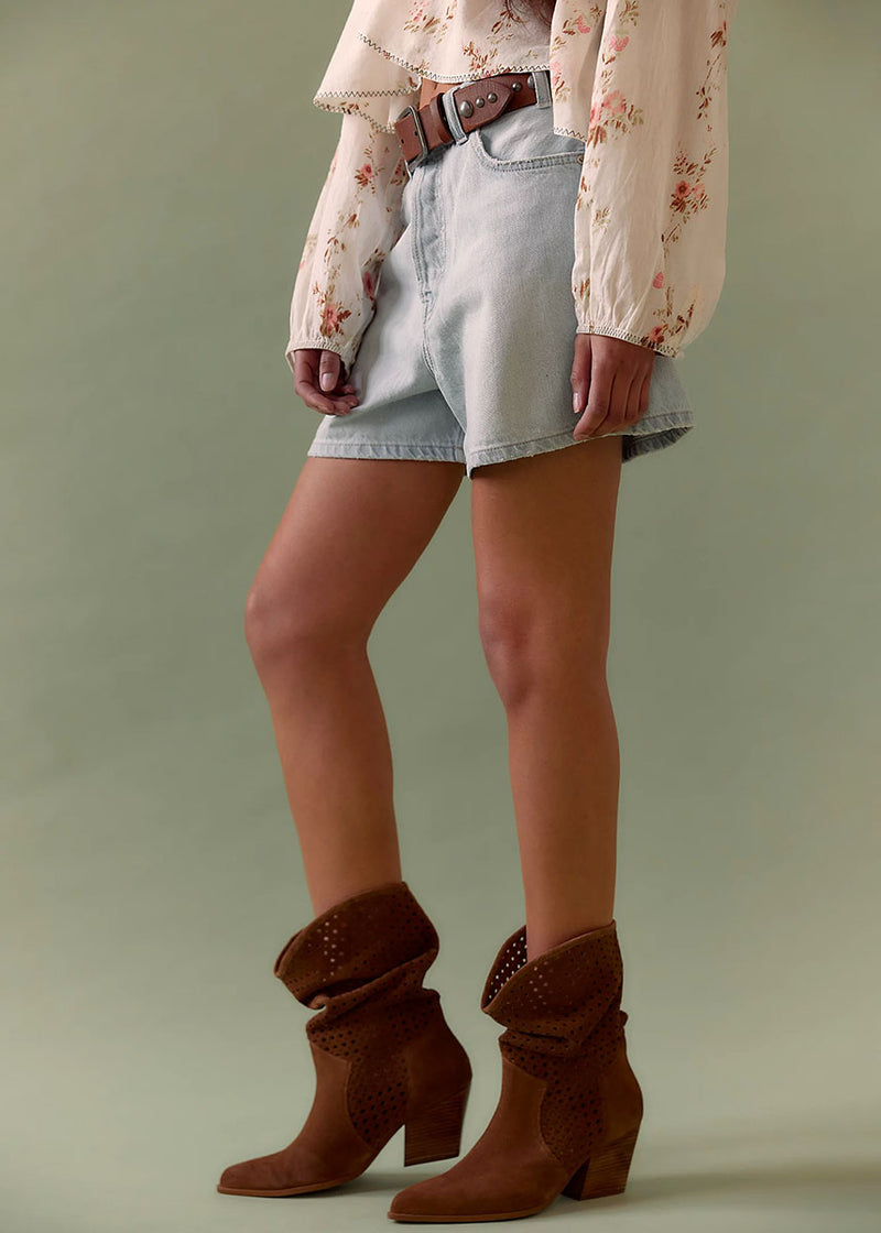 Tippi Denim Shorts - Babalon Blue