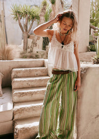 Stevie Lace Tank - Clean Ivory