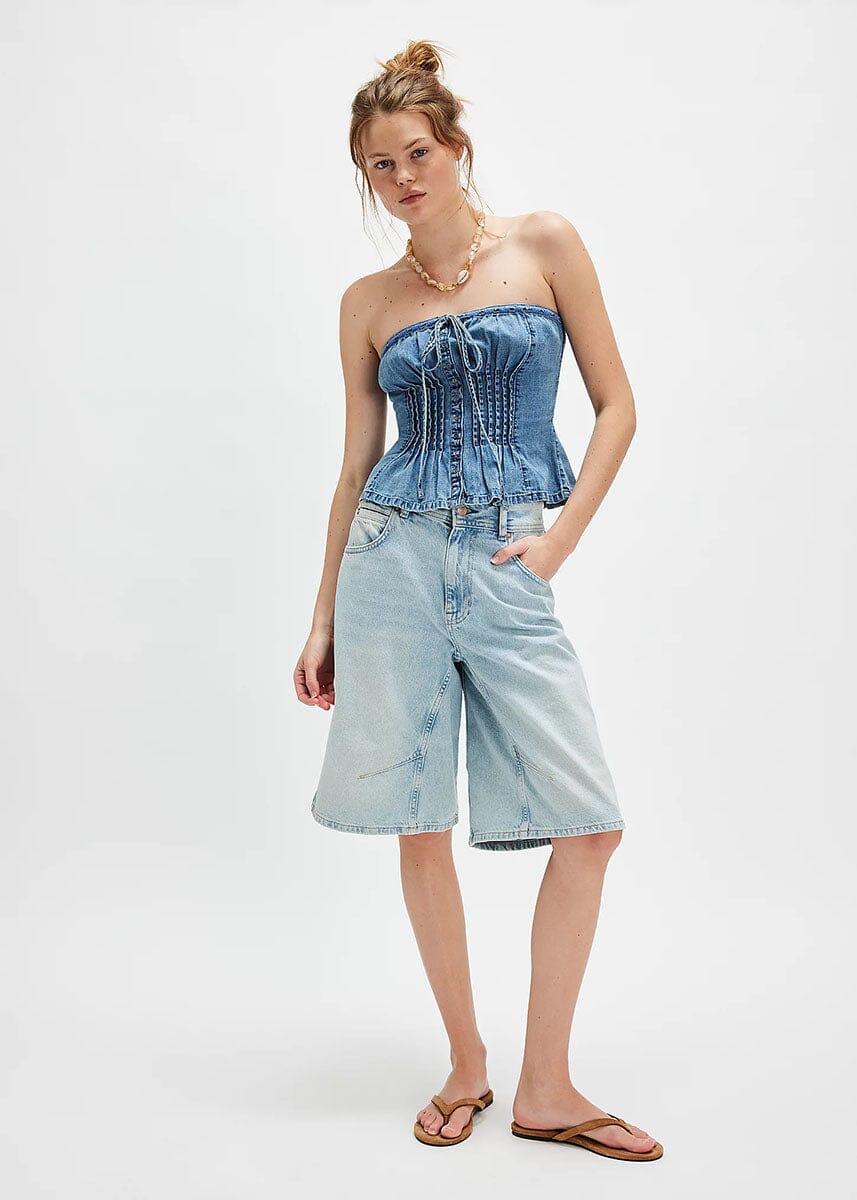 Wink Wink Denim Tube - Medium Wash