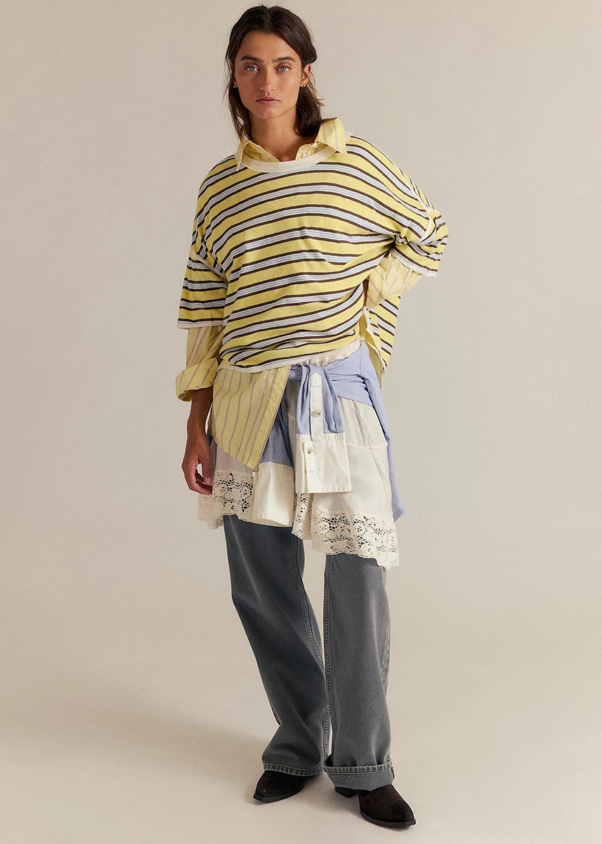 Clean Rugby Tee - Yellow Combo