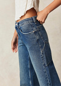 Tinsley Baggy High-Rise Jeans - Hazey Blue