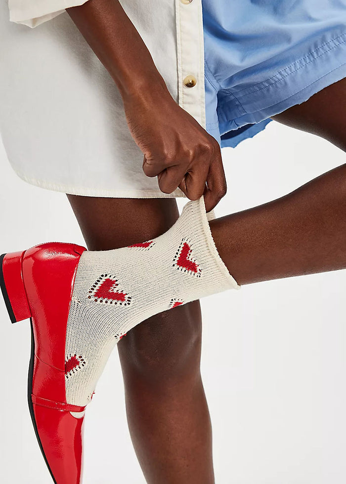 Cupids Bow Socks - Red