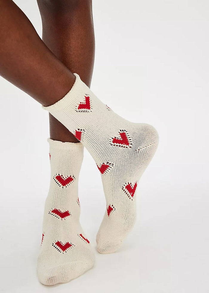 Cupids Bow Socks - Red