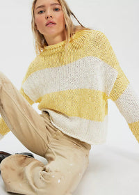 Opal Rugby Stripe Sweater - Lemon Combo
