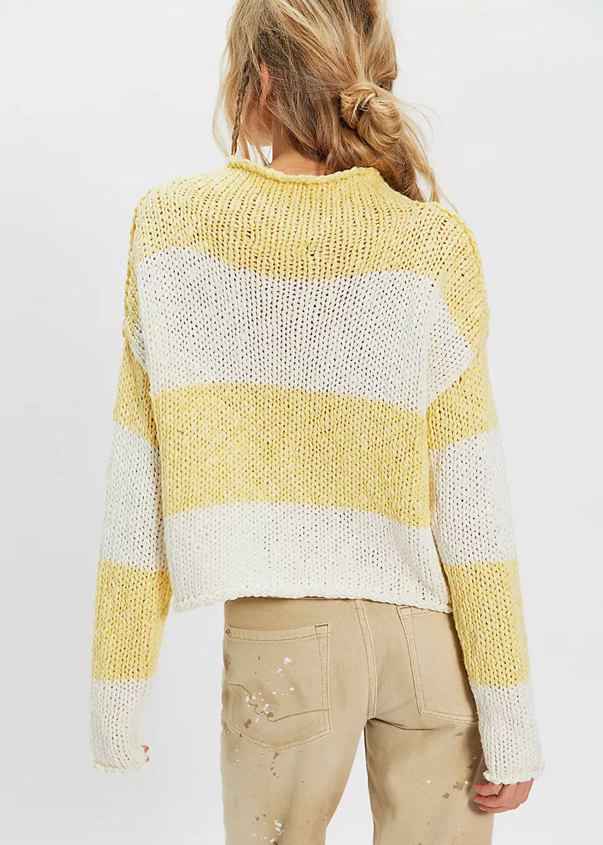 Opal Rugby Stripe Sweater - Lemon Combo