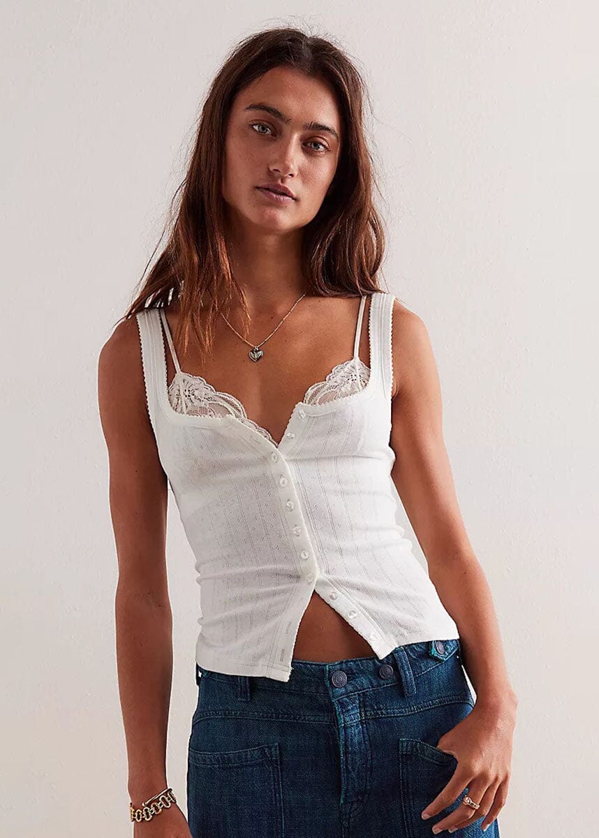 End Game Pointelle Tank - Sugar Swizzle