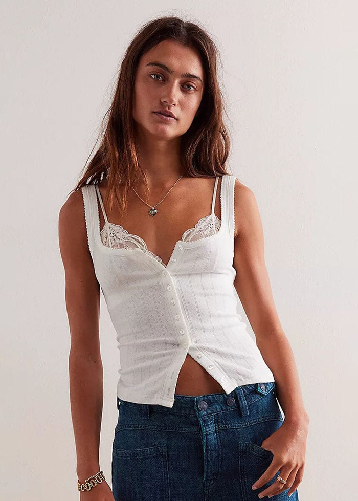 End Game Pointelle Tank - Sugar Swizzle