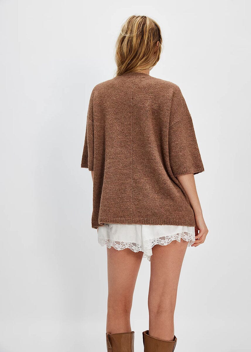 Margot Sweater Tee - Brownie Melange