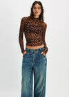 Charlie Printed Mesh Top - Cats Meow