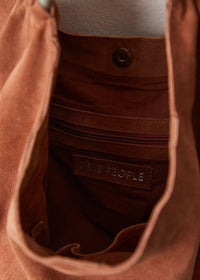 Bobbi Slouch Suede Tote - Saddle