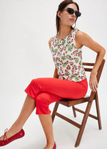 Tilly Printed Vest - Antique Ivory Combo