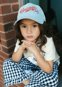 Youth Chicago 1876 Denim Dad Hat - Light Denim