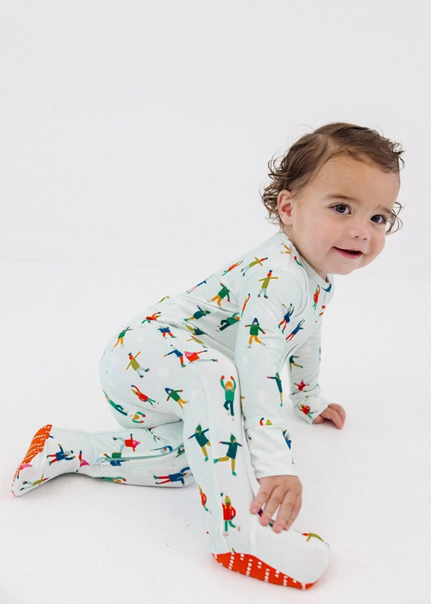 Ice Skaters Footie Pajama