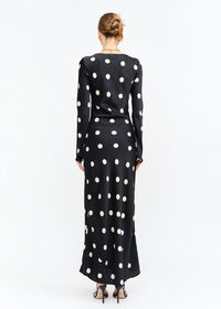 Georgie Polka Dot Dress - Black