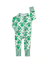 Lucky Shamrock Bamboo Zipper Romper