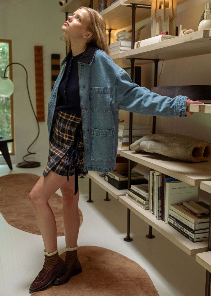 Fern Corduroy Collar Jacket - Denim