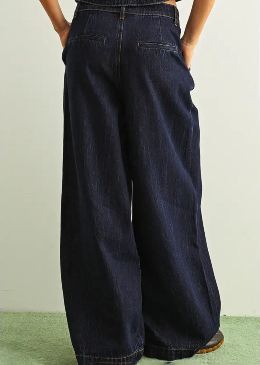 Padma Wide Leg Denim Pants - Indigo