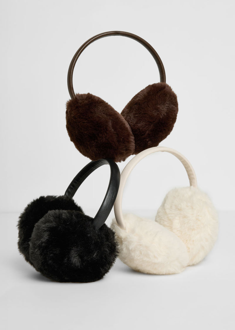 Mad Hatter Faux-Fur Earmuff - Chocolate