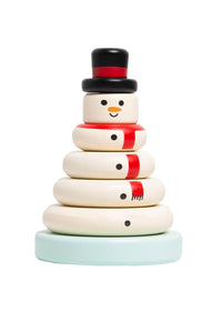 Wooden Snowman Stacking Toy Set