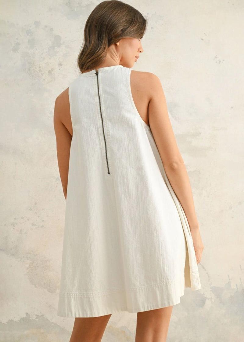 Parker Denim Mini Dress - White