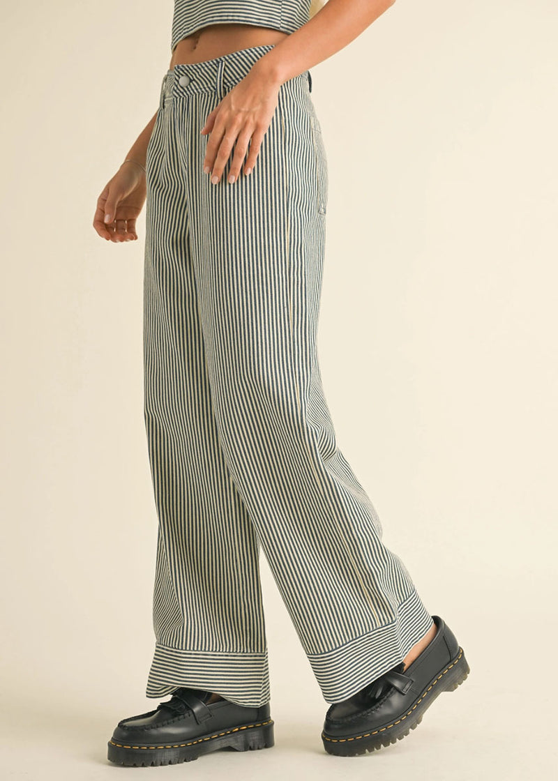 Rosemary Stripe Pants -  Blue Stripe
