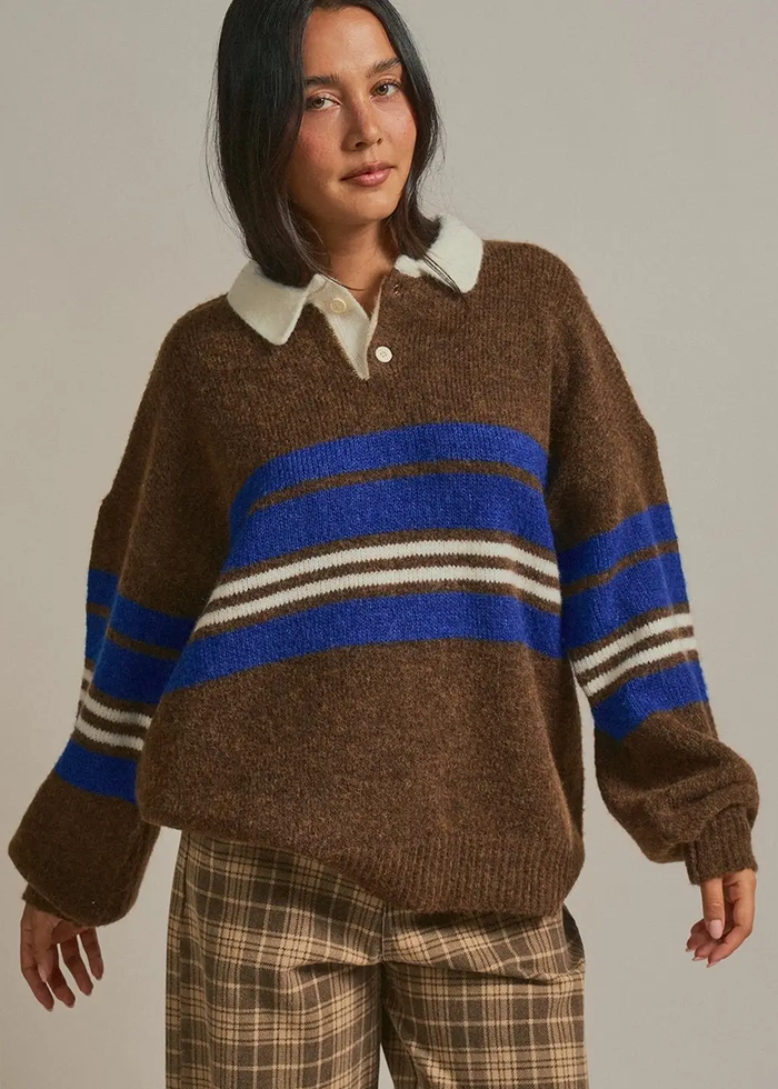 Darcy Rugby Polo - Heathered Cocoa