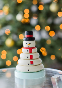 Wooden Snowman Stacking Toy Set