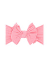 Shabby Dot Bow Headband - Zinnia Pink