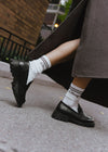 Chicago Script Long Crew Sock - Espresso