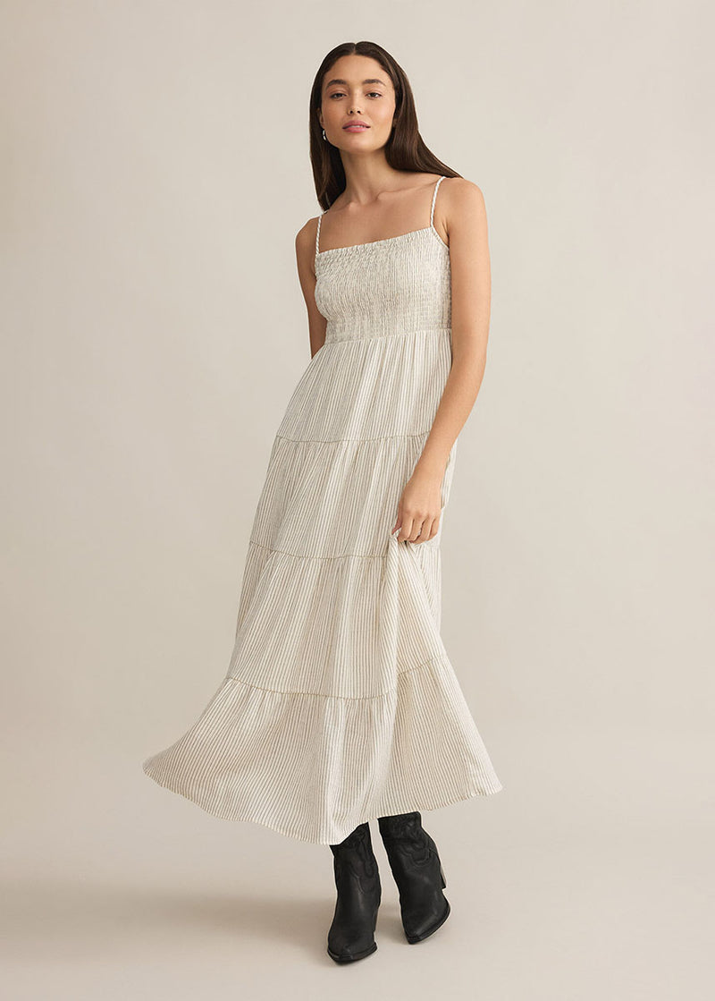 Balos Striped Maxi Dress - Natural