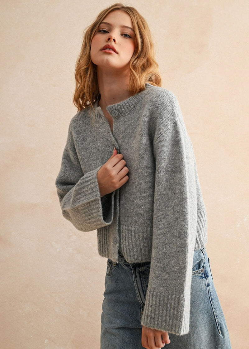 Regina Cardigan - Heather Grey