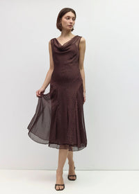 The Lauren Dress - Brown Blue