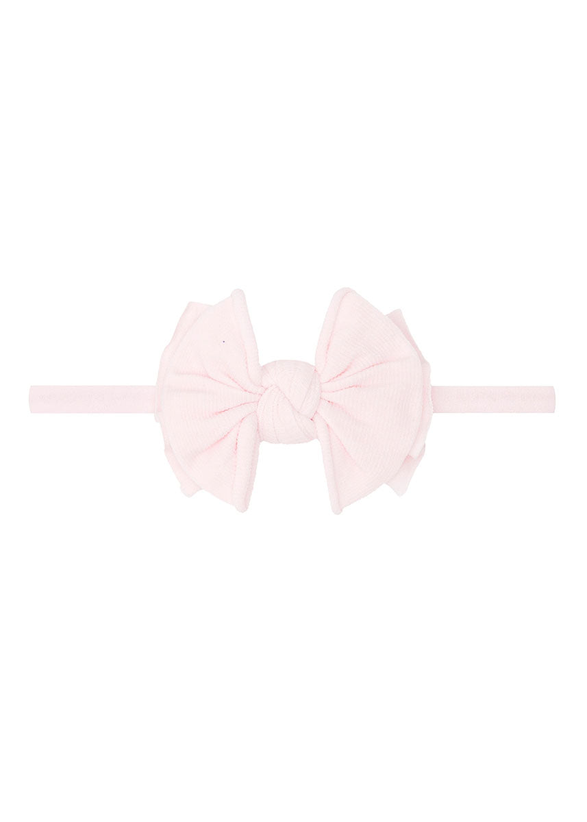 Fab Skinny Nylon Bow Headband - Ballet Pink