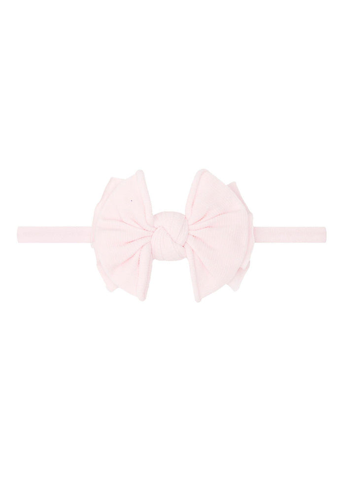 Fab Skinny Nylon Bow Headband - Ballet Pink