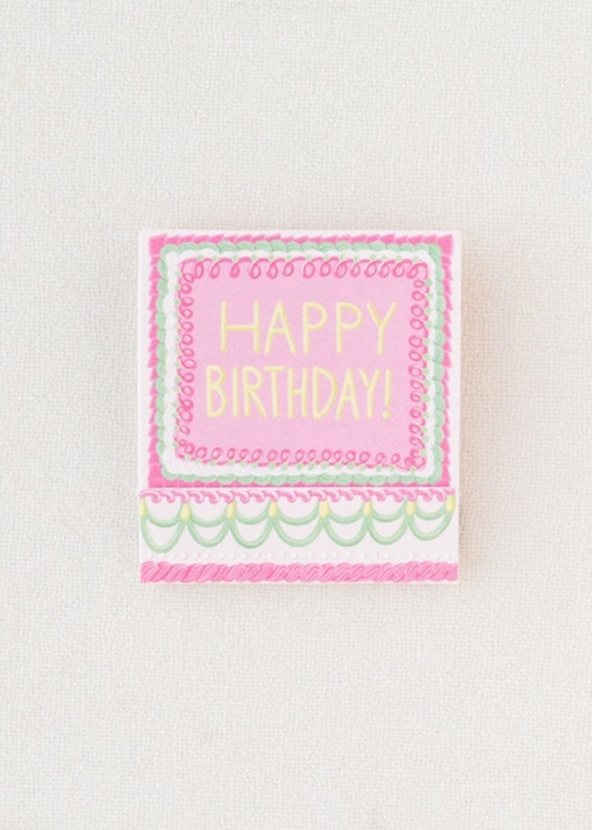 Happy Birthday Vintage Cake Matchbook