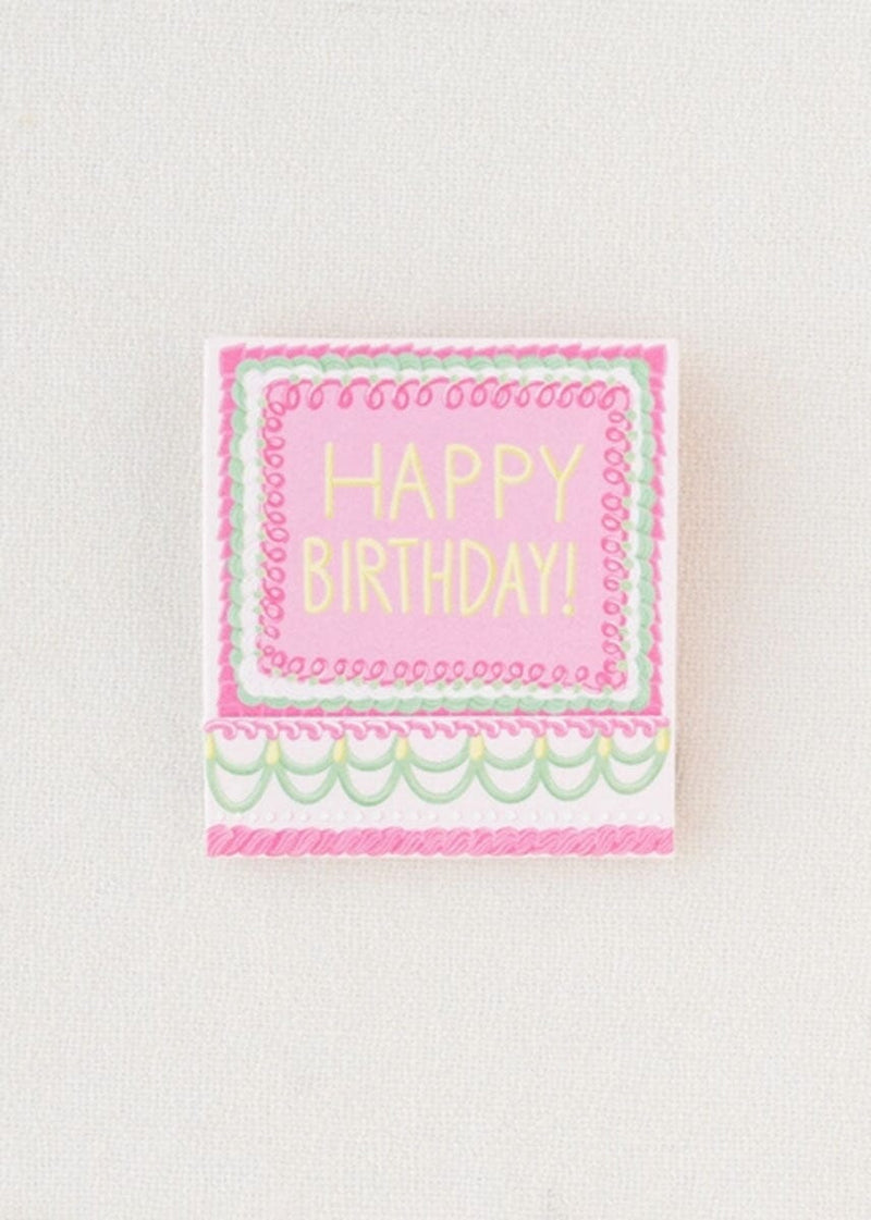 Happy Birthday Vintage Cake Matchbook