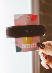 Bar Barrette - Dark Brown