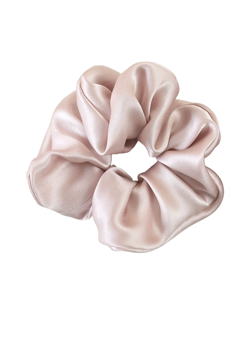 Silken Hair Scrunchie - Pale Rose