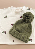 Classic Pom Baby Beanie - Olive