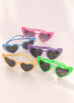 Kids Retro Heart Sunglasses - Pink