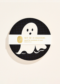 Spooky Ghost Halloween Coasters - Set of 4